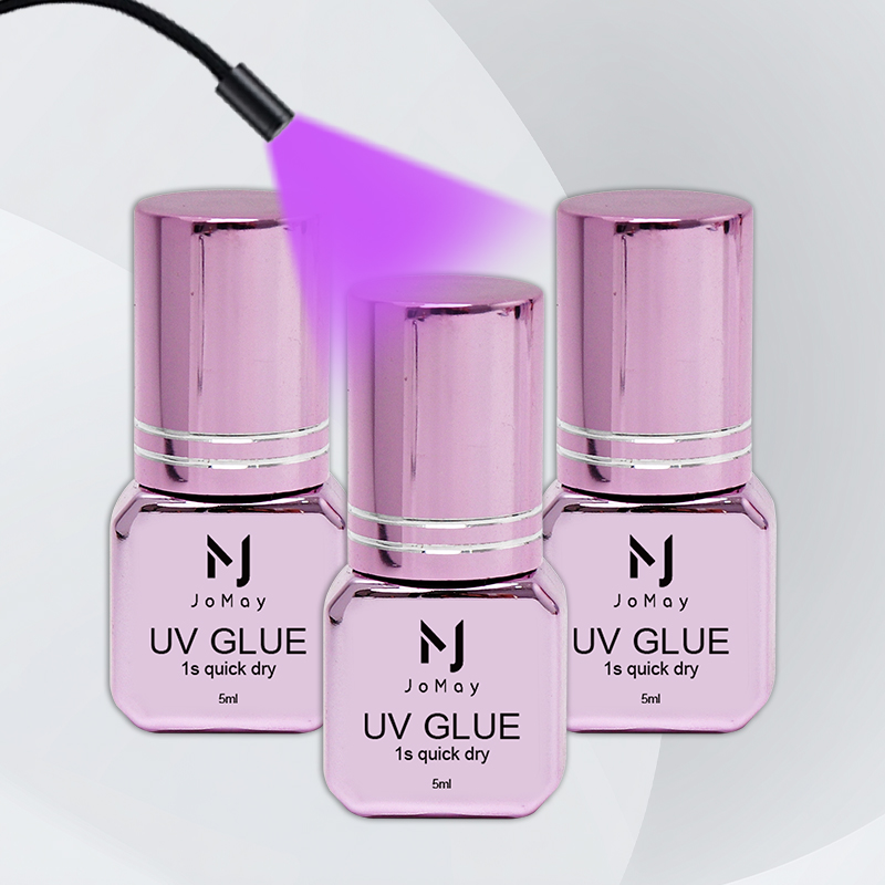 Eyelash Extension Glue For Sensitive Eyes - JOMAY 3 Bottles Fast Drying UV