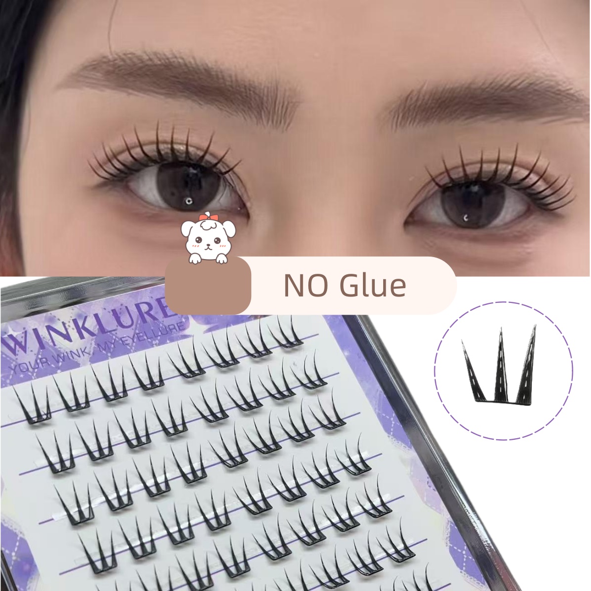 WINKLURE  No-Gule Fairy False  - огляд і ціна Eyelash Extension No 10