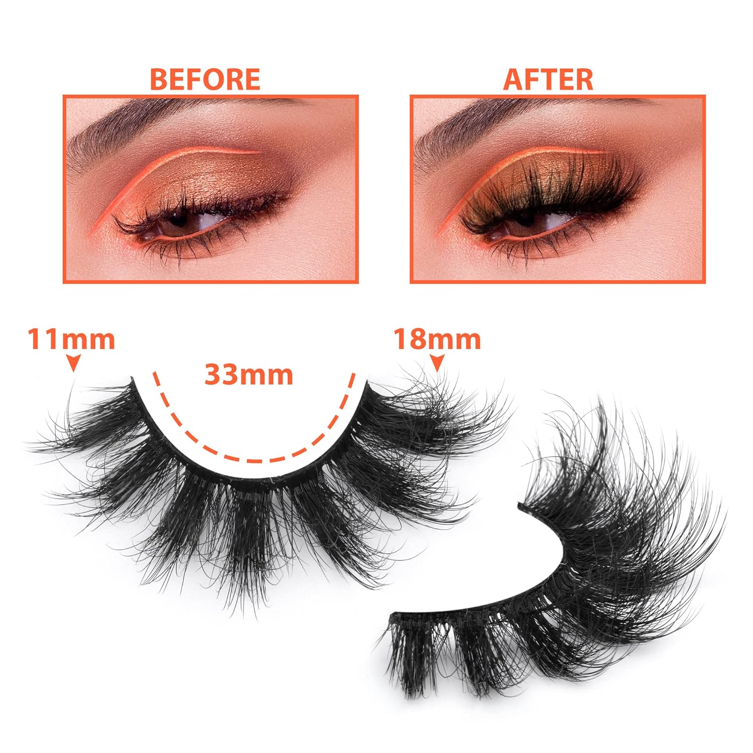 7pairs Fluffy Lashes 8D False  - огляд і ціна Eyelash Extension Cat Eye