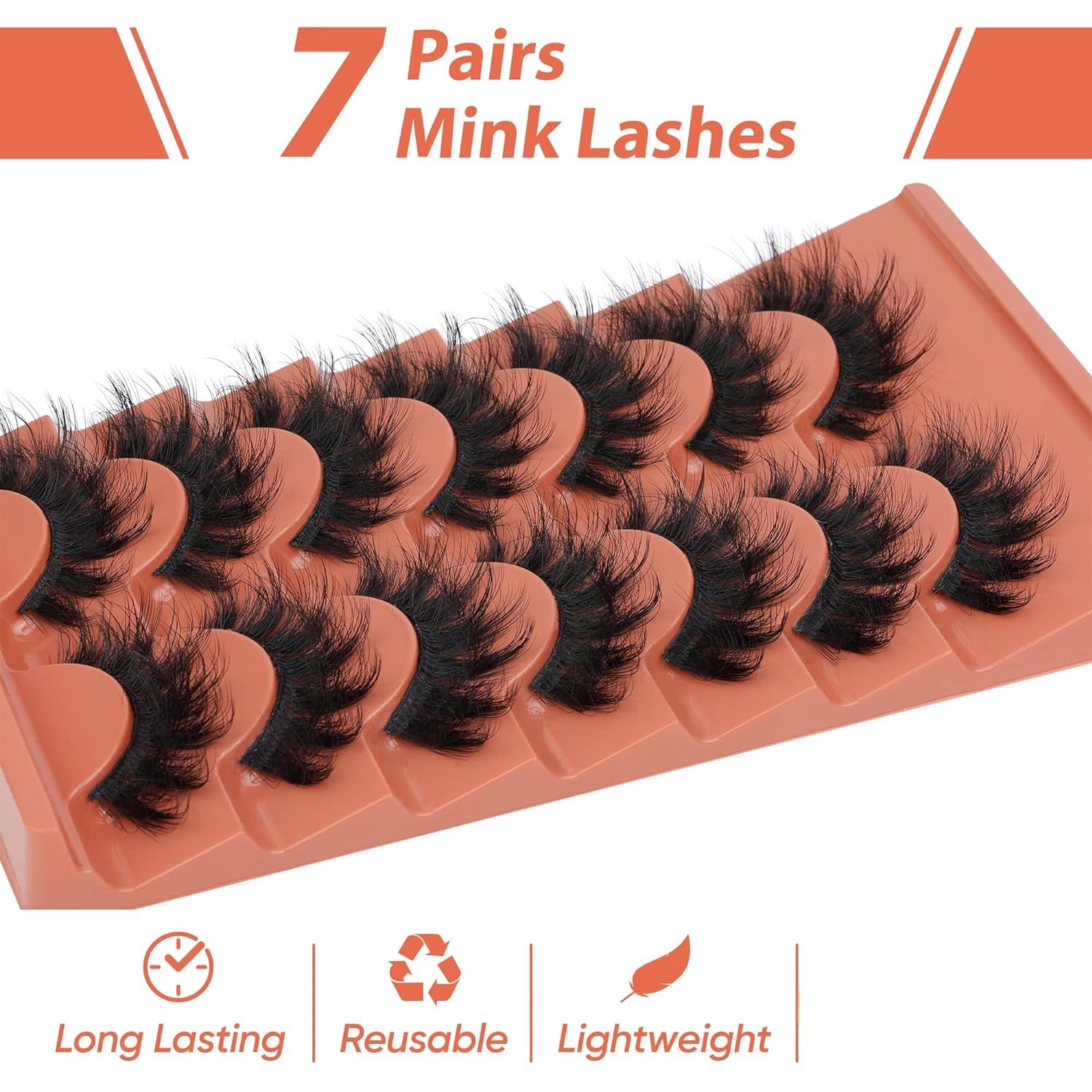 7pairs Fluffy Lashes 8D False  - огляд і ціна Eyelash Extension Cat Eye