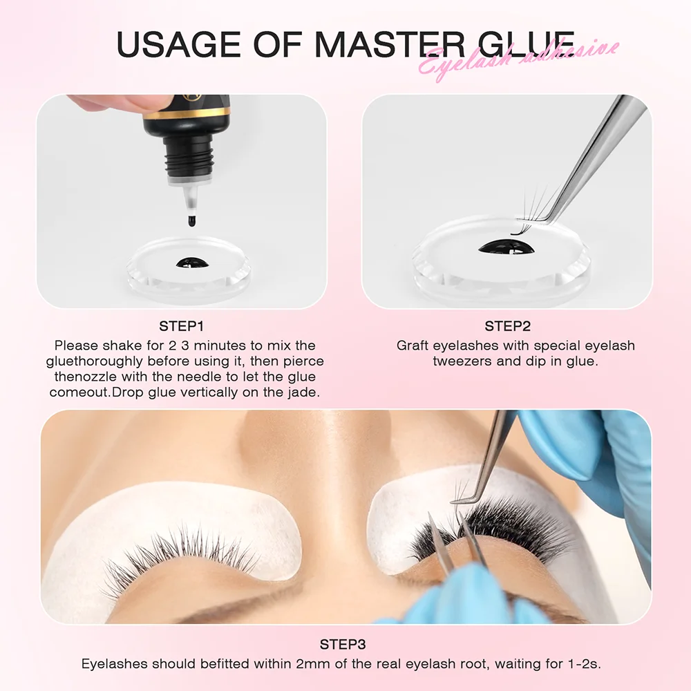5/10PCS 0.3 Sec Eyelash Extens - огляд і ціна Eyelash Extension Glue For Sensitive Eyes