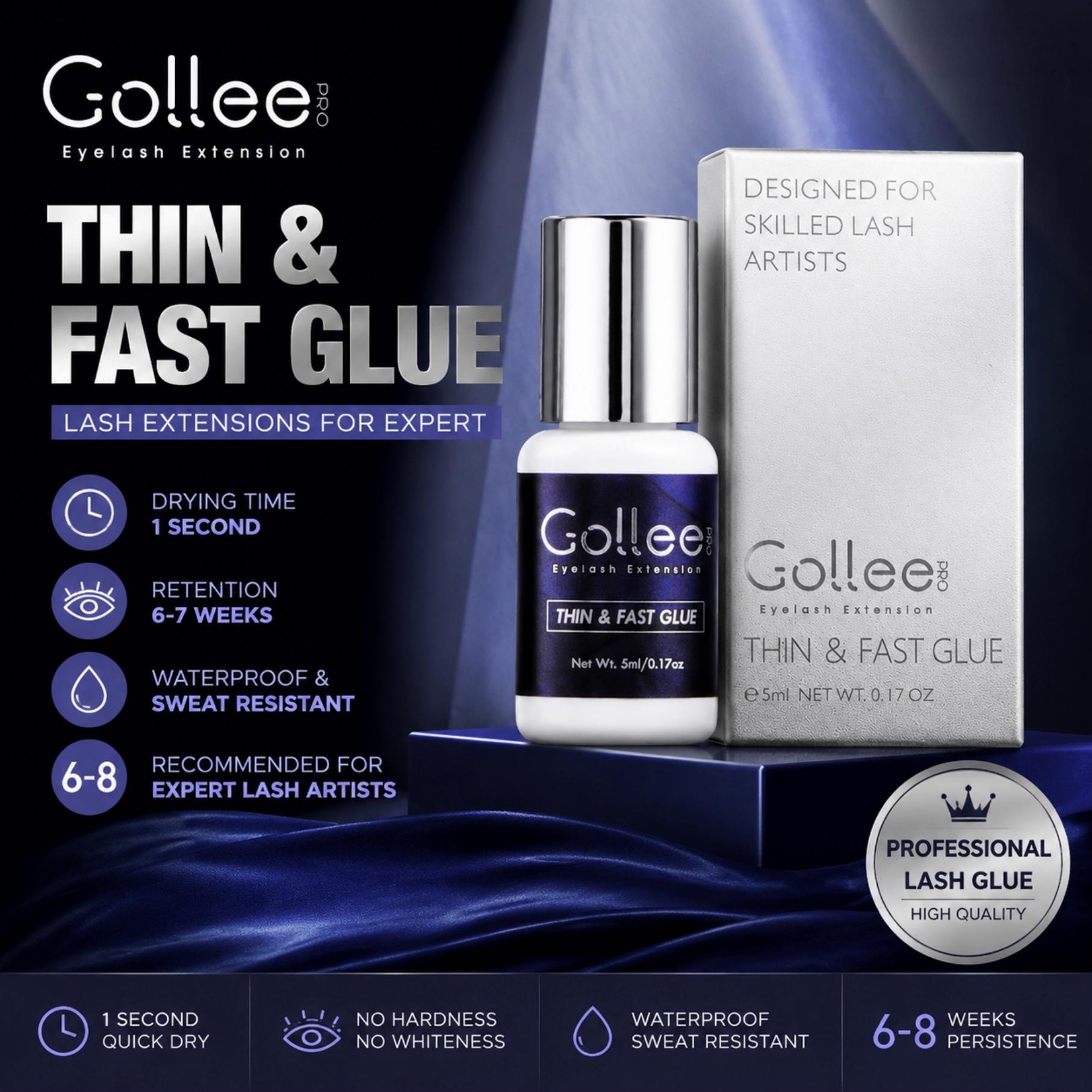 Gollee for Sensitive Eyes 5ml  - огляд і ціна Eyelash Extension Glue For Sensitive Eyes