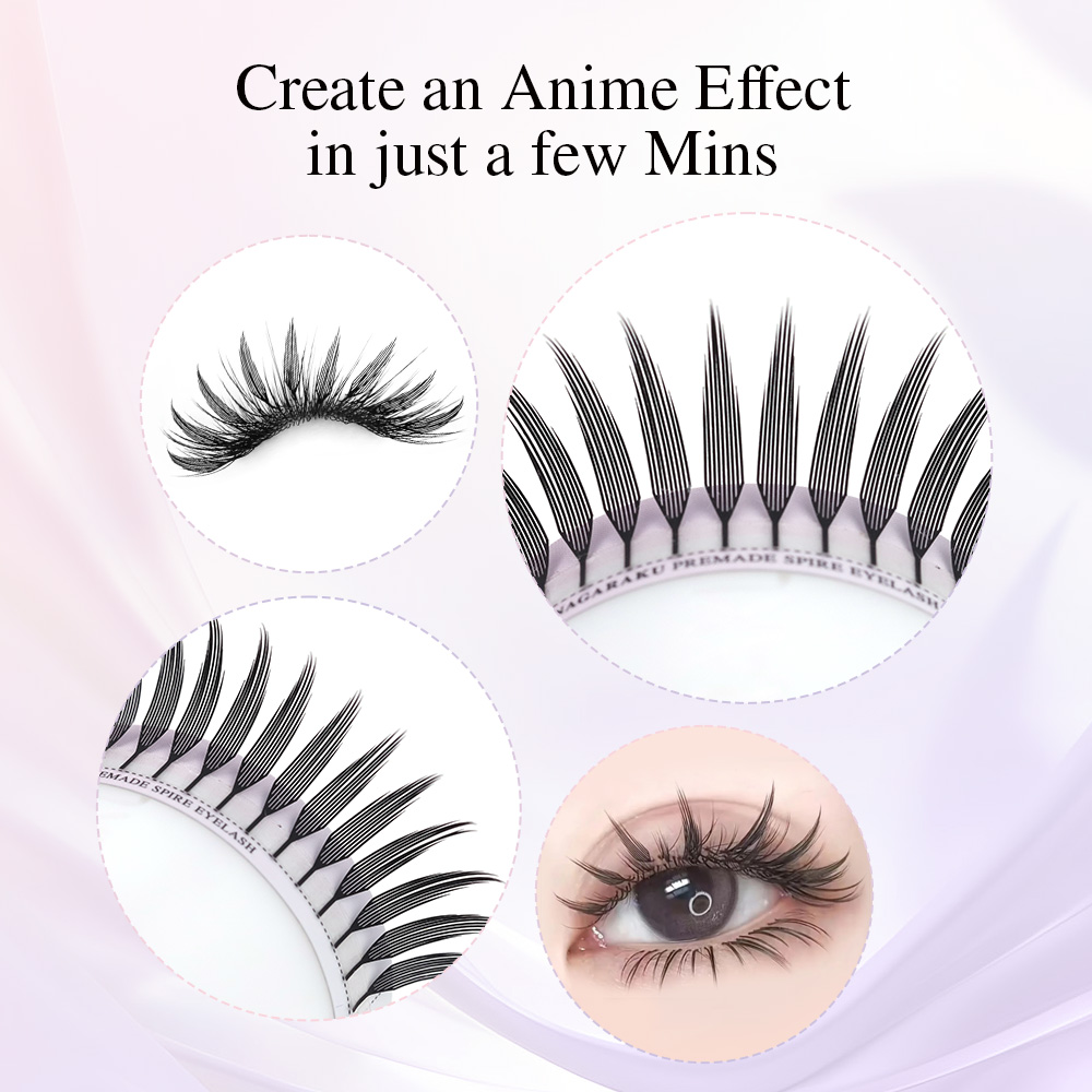 NAGARAKU Premade Spire Eyelash - огляд і ціна Funny Eyelash Extension