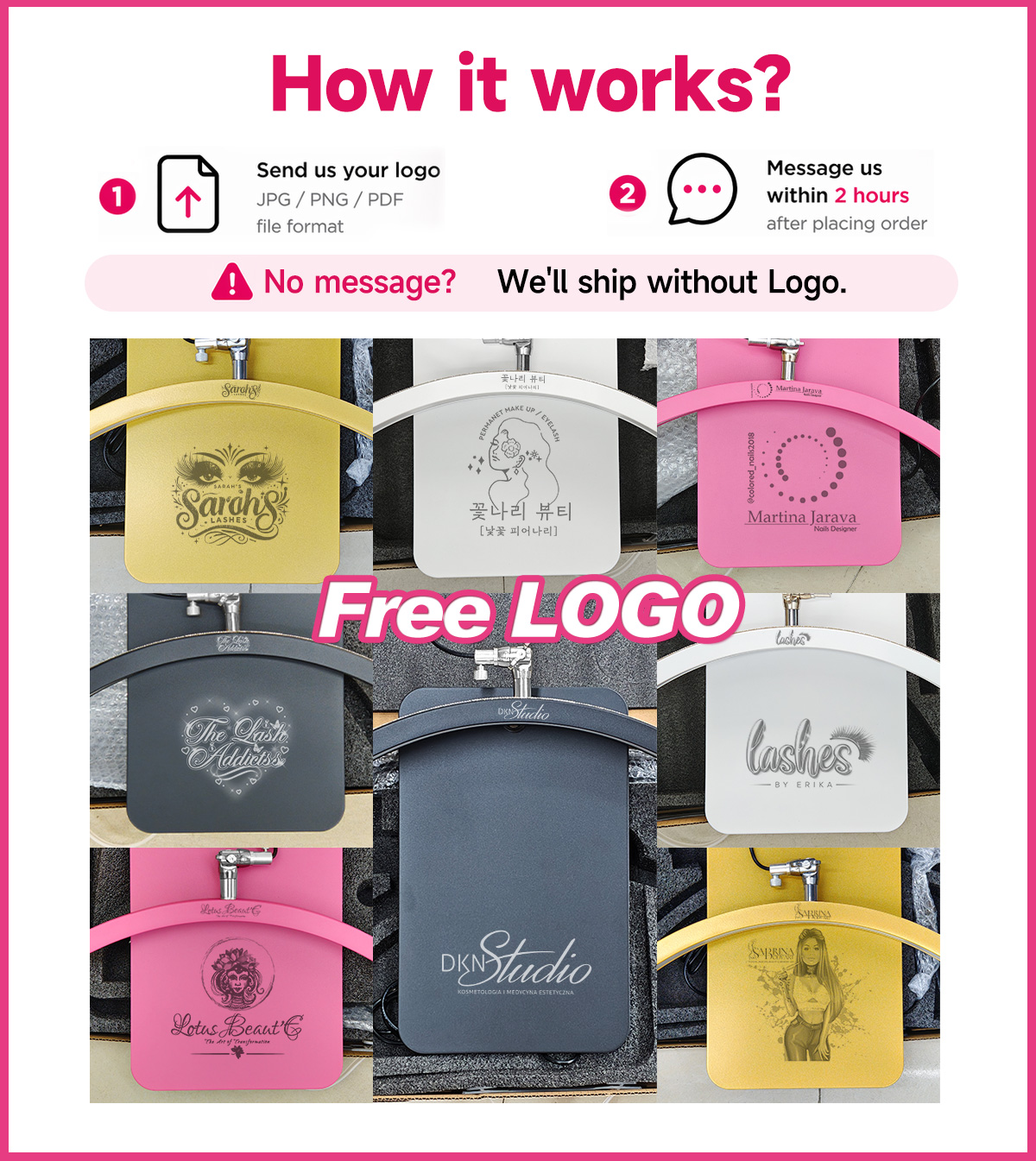 Free LOGO Hidden Cable LED Bea - огляд і ціна Eyelash Extension No 10