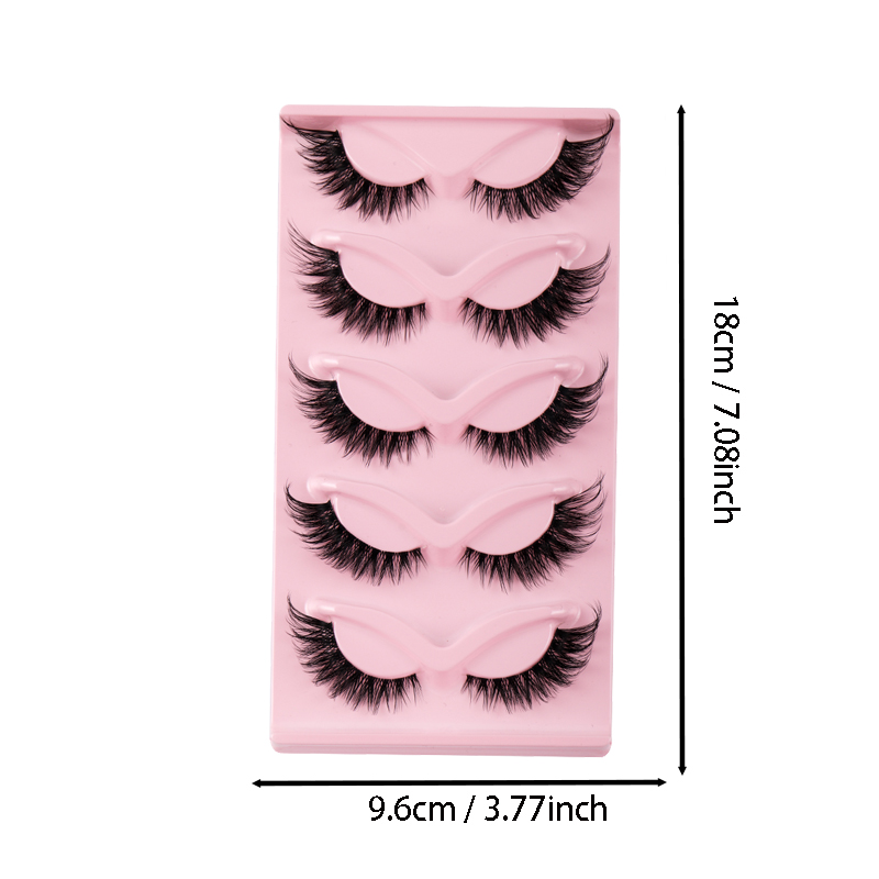 5 Pairs Cat Eye Lashes Faux Mi - огляд і ціна Eyelash Extension Cat Eye