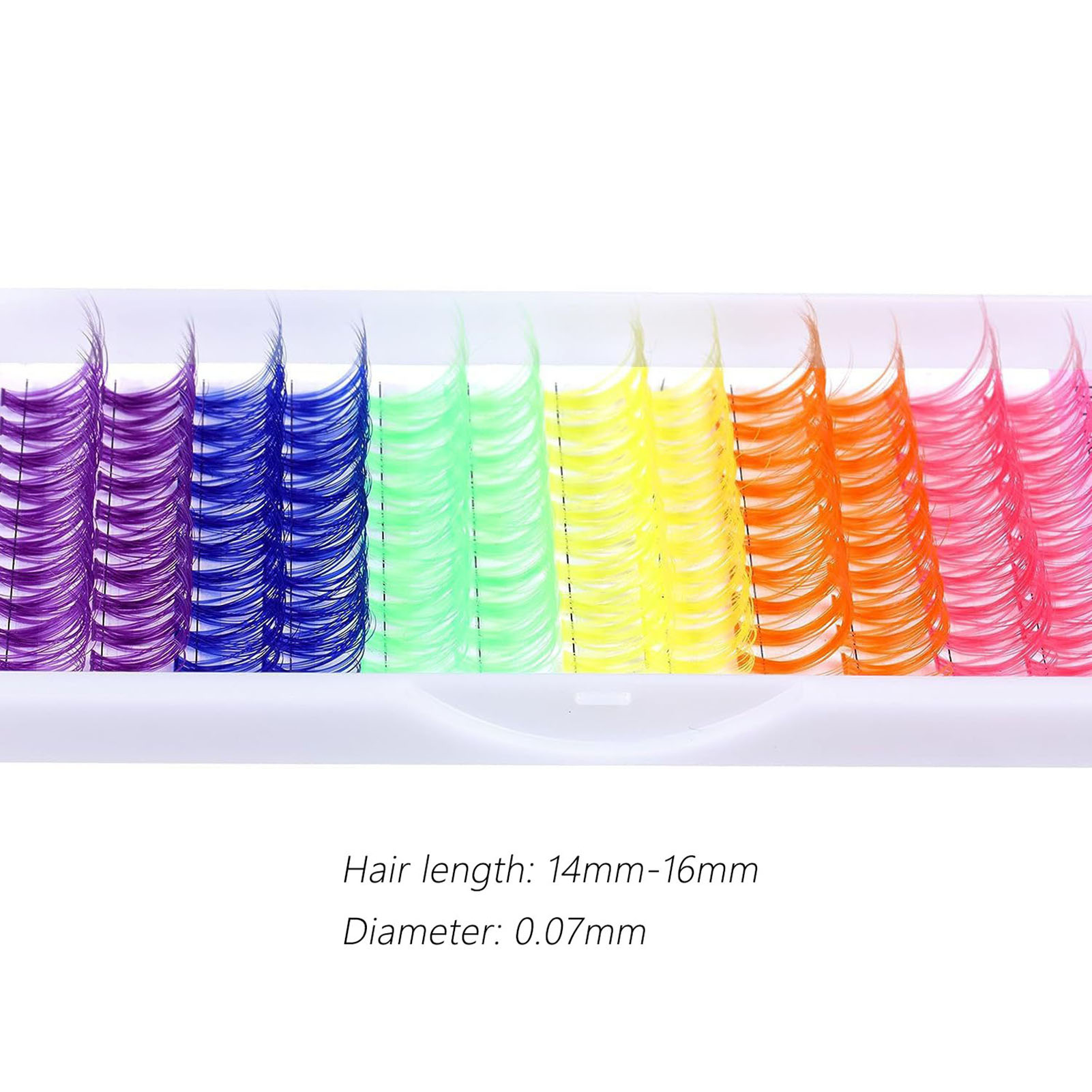 14/16mm D Curl Colorful Indivi - огляд і ціна Funny Eyelash Extension