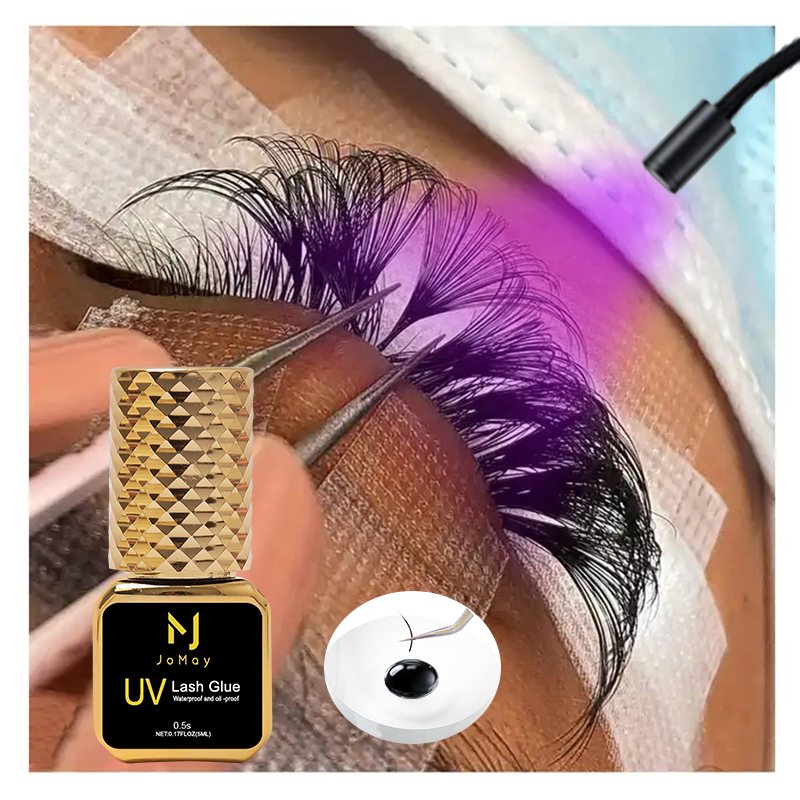 JOMAY Black UV Lash Glue 0.5S  - огляд і ціна Eyelash Extension Glue For Sensitive Eyes
