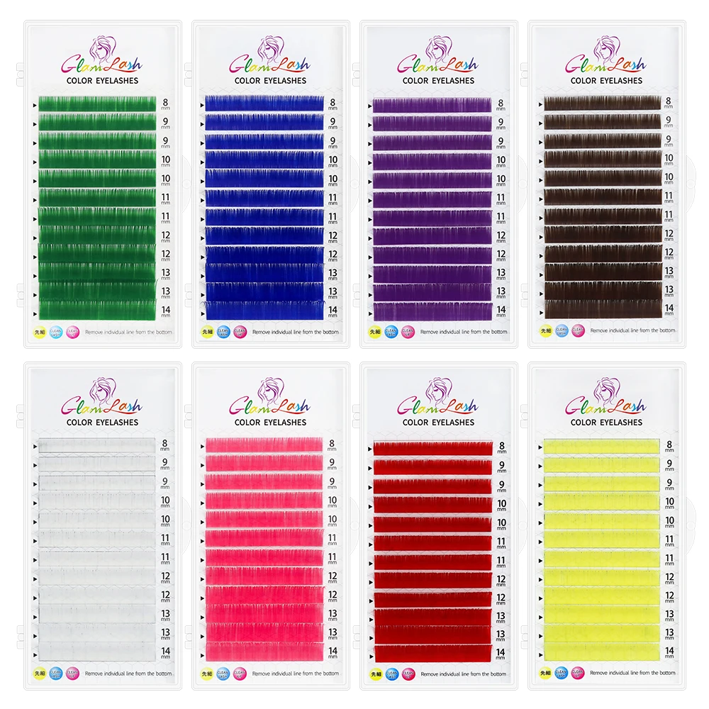 GLAMLASH Color Lash Purple Blu - огляд і ціна Funny Eyelash Extension