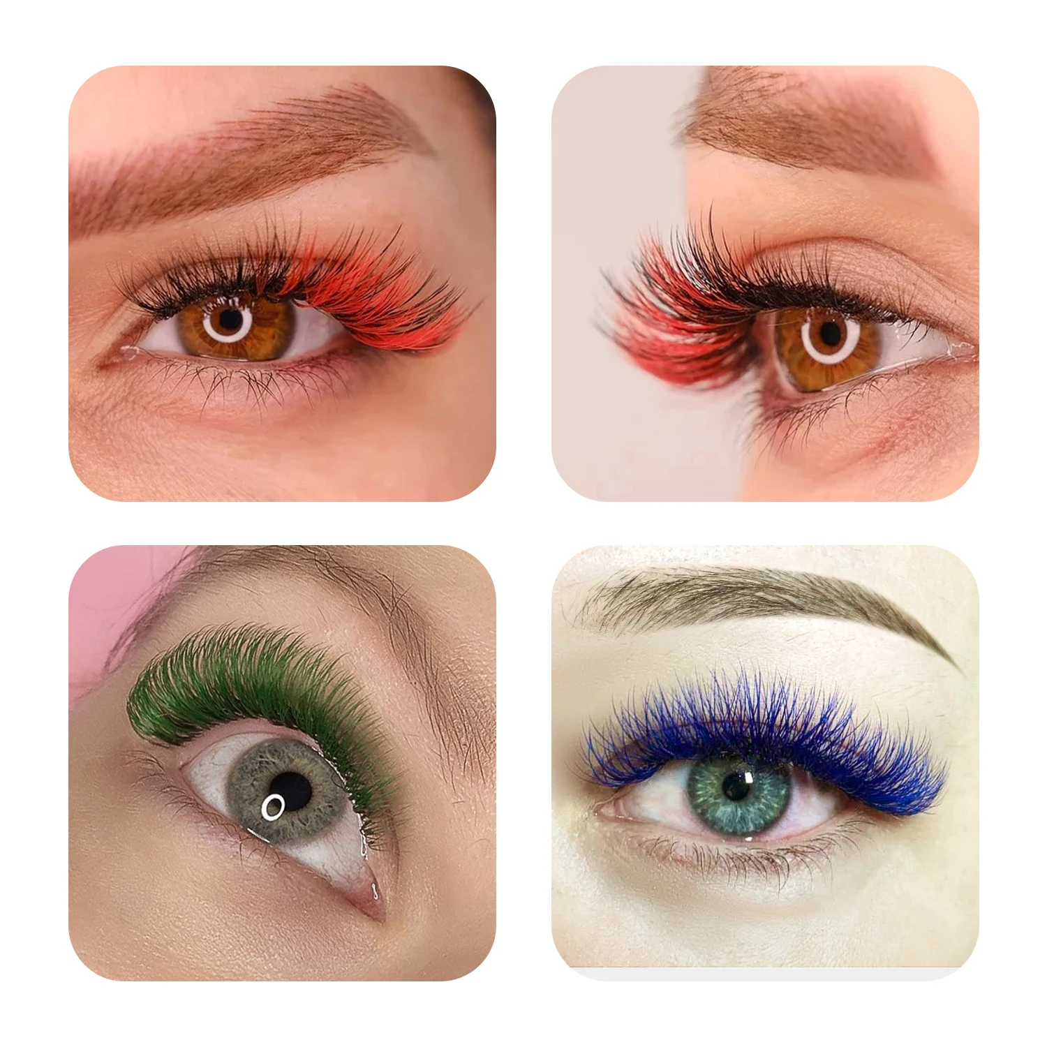 GLAMLASH Color Lash Purple Blu - огляд і ціна Funny Eyelash Extension
