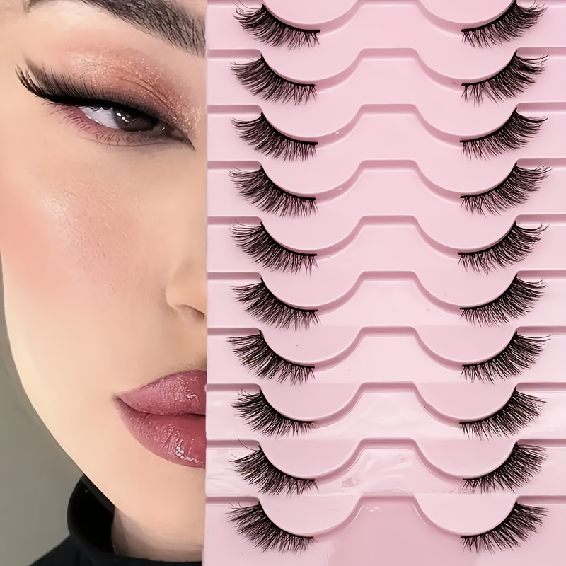 10 Pairs Natural Fluffy Half L - огляд і ціна Eyelash Extension Cat Eye