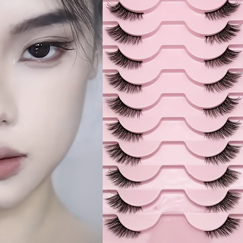 10 Pairs Natural Fluffy Half L - огляд і ціна Eyelash Extension Cat Eye