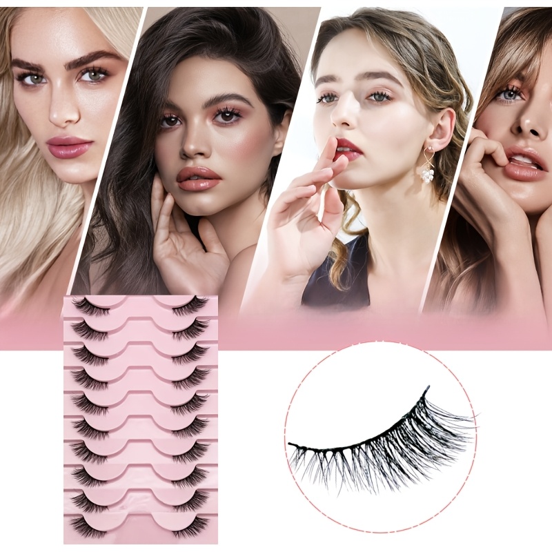 10 Pairs Natural Fluffy Half L - огляд і ціна Eyelash Extension Cat Eye