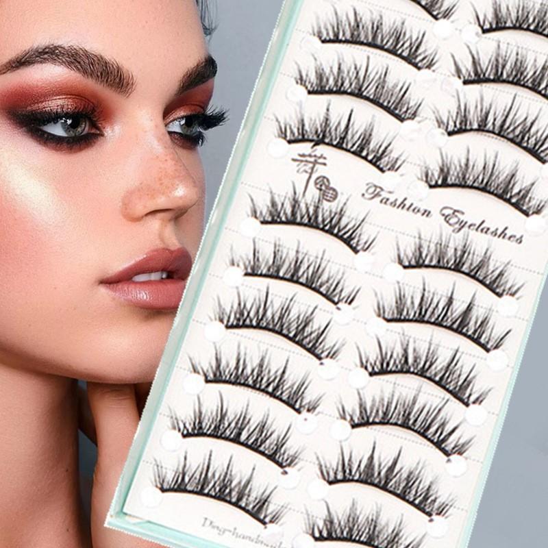 10 Pairs Natural Long Wispy Ca - огляд і ціна Eyelash Extension Cat Eye