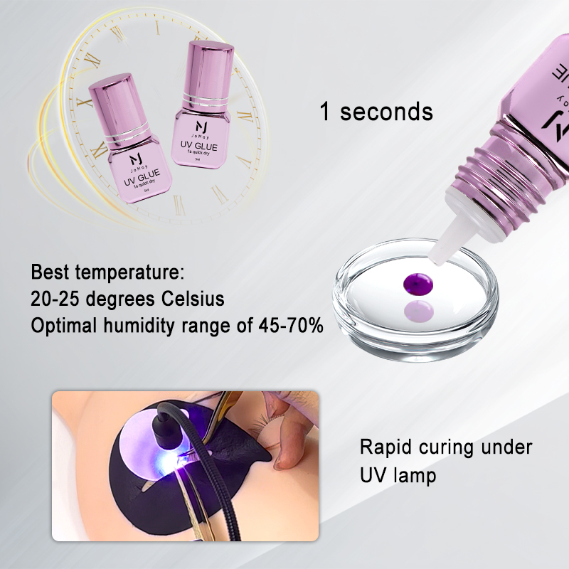 JOMAY 3 Bottles Fast Drying UV - огляд і ціна Eyelash Extension Glue For Sensitive Eyes